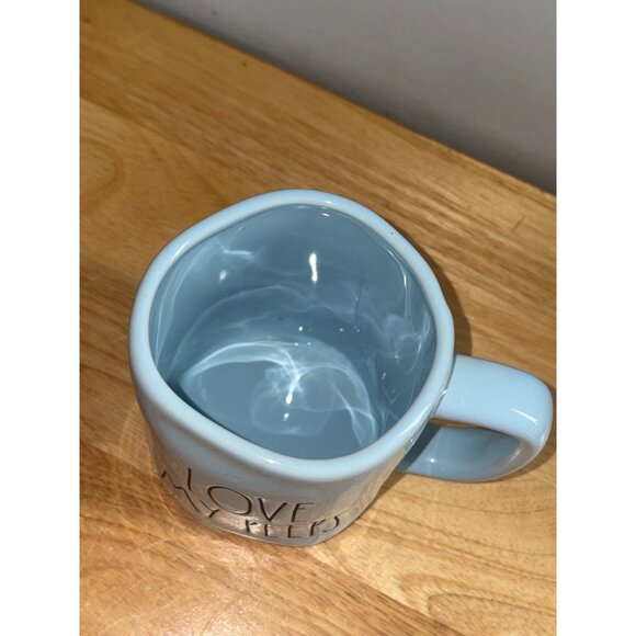 Rae Dunn Artisan Collection Love My Peeps Light Blue Ceramic Coffee Mug Easter - Picture 6 of 8